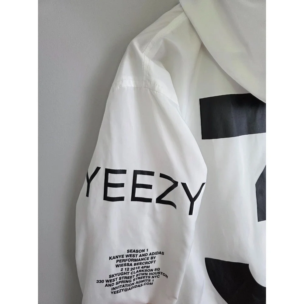 Adidas X Kanye West Yeezus‎ Tour Wind Jacket Size M White Black Windbreaker Rare